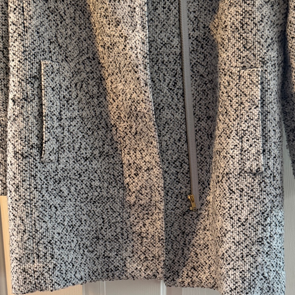J. Crew Black & White Boucle City Coat - Picture 4 of 4